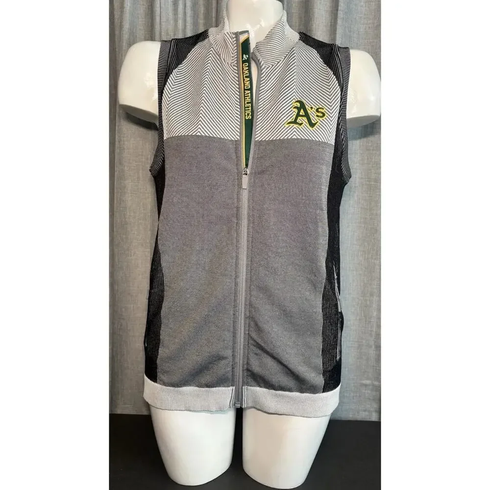 LevelWear MLB Women’s Oakland Athletics Grey Vest Size Small NWT